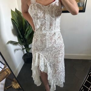Elegant White Lace Dress